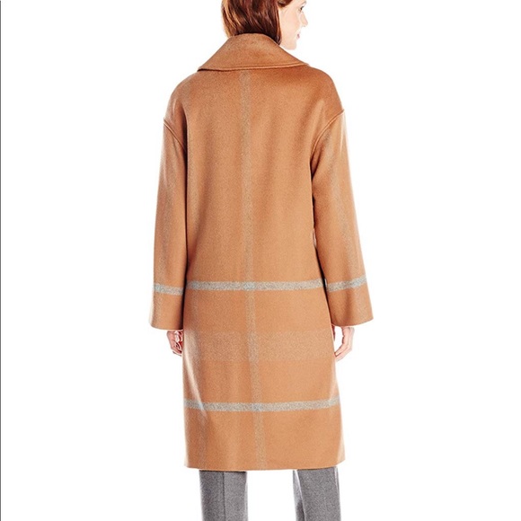 New Pendleton 12-14 Oversized Long Plaid Camel Wool Coat (Very Liberal Fit!) - Picture 2 of 8